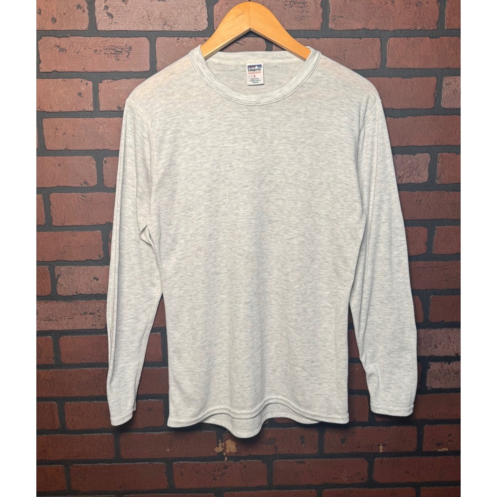 Patagonia Capilene Long Sleeve White Shirt Base Layer Comfort Mens Small Vintage